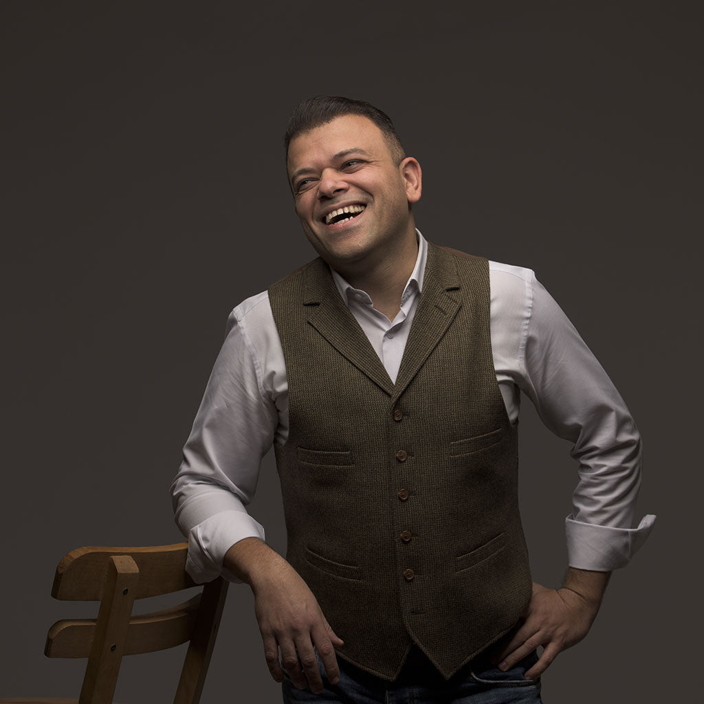 Hany Beshr, founder and CEO of NUN1970, the sustainable and ethical luxury brand producing Mongolian cashmere knitwear made in Italy