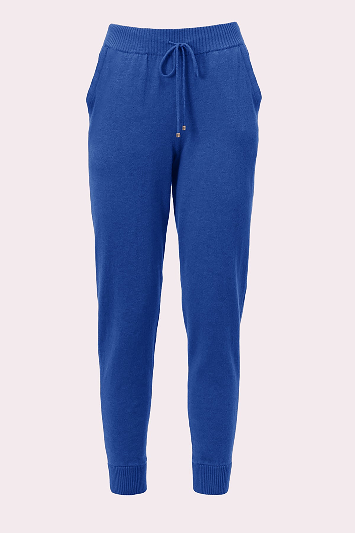 Sustainable Mongolian Cashmere Woman Blue Maiolica Jogging Trousers